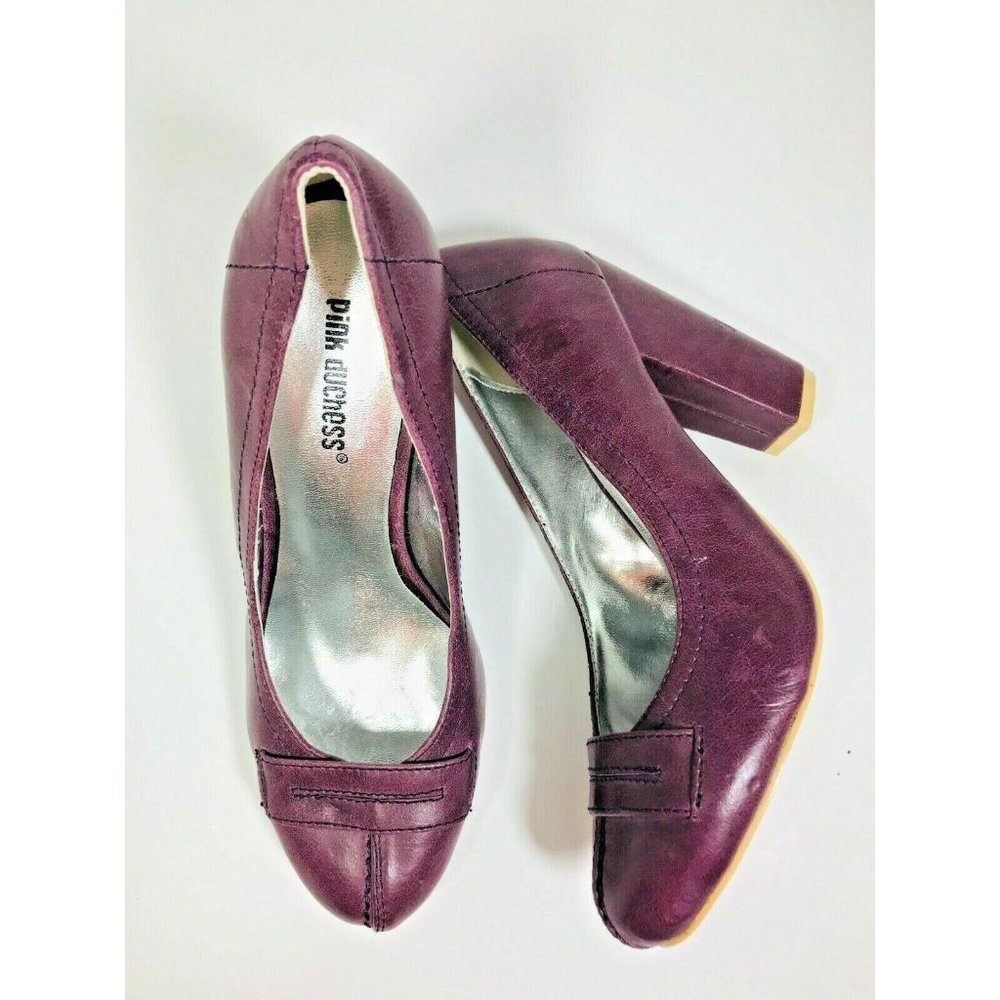 Pink Duchess Justine-10 sz 7.5 heels purple/plum
